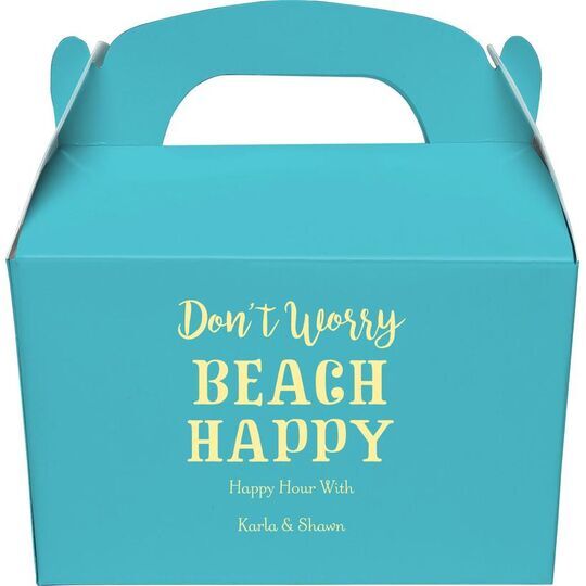 Don't Worry Beach Happy Gable Favor Boxes